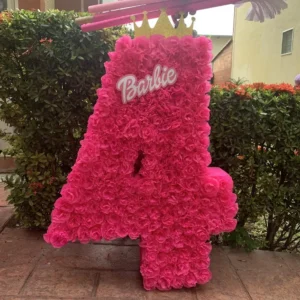 Piñata Numero Flores Barbie