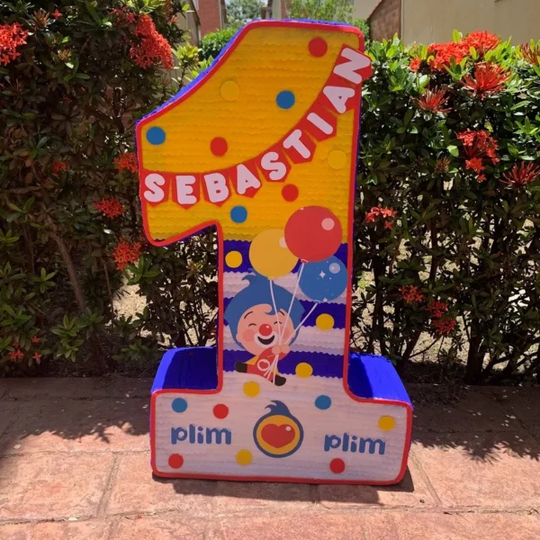 Piñata Numero Plim Plim