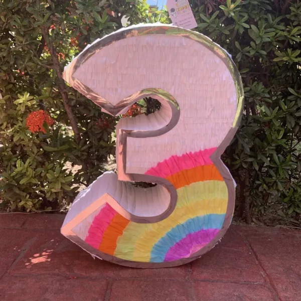 Piñata Numero Arcoiris