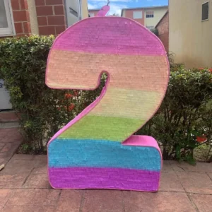 Piñata Numero Colores Pasteles