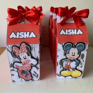Cotillones Cajita Milk Mickey Mouse & Minnie Mouse